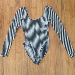 American Apparel striped bodysuit