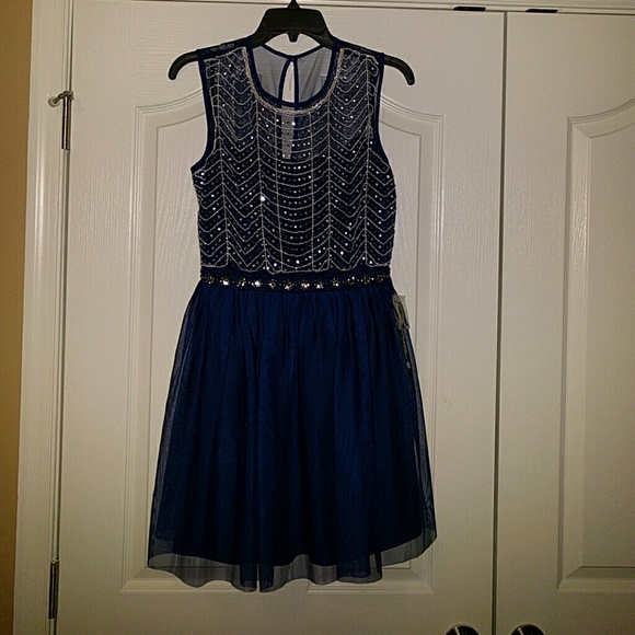 As U Wish navy blue sequin dress