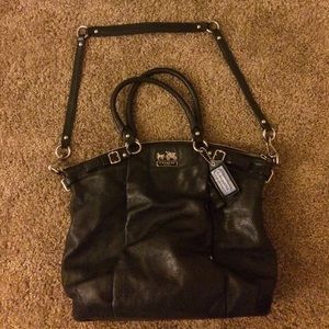 LAST REDUCTION Coach Madison Lindsay Black Leather