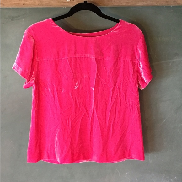 Hot pink velvet top