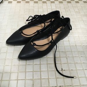 Ann Taylor Loft Lace Up Flats