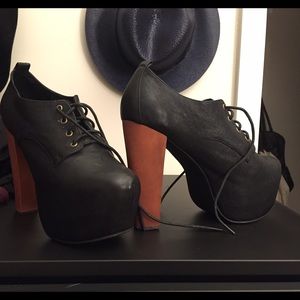 Jeffrey Campbell Fairlane black leather 7.5 Lita