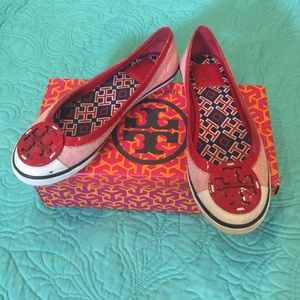 Tory Burch Red Slip-On Sneakers (Size 7.5)
