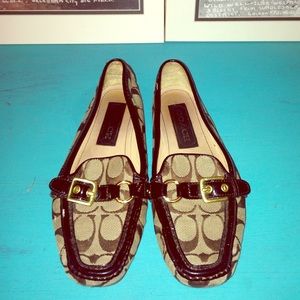 Coach print loafers
