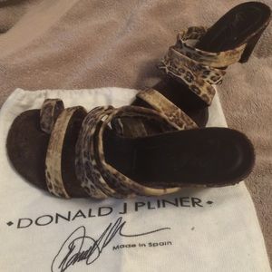 Donald J. Pliner leopard print strap heel