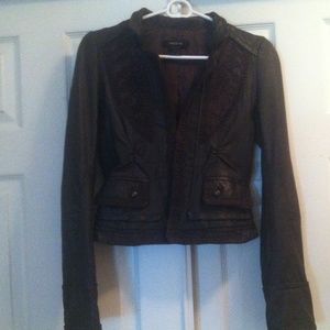 Arden b brown leather jacket