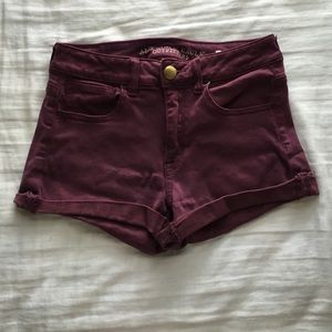 🚫RESERVED🚫American Eagle high-rise Maroon Shorts