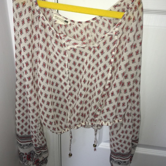 long sleeve blouse/ crop top size small
