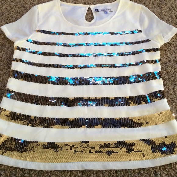 Jennifer Lopez sequin crop top size XS
