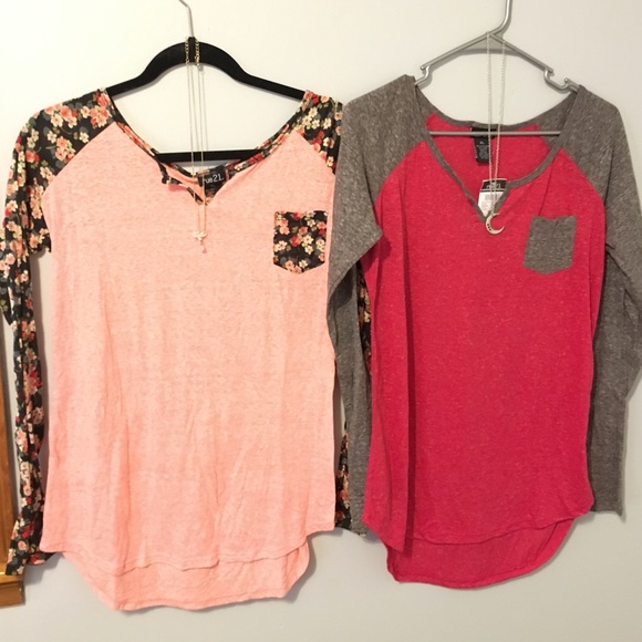 Two NWT long sleeve shirts