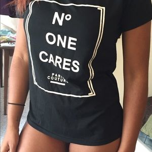 Black and white graphic tee