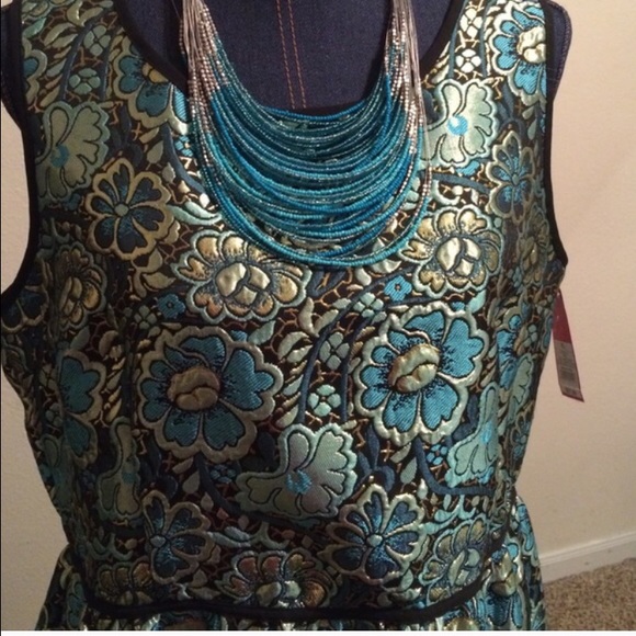 Gorgeous tapestry cocktail dress!