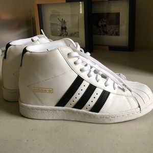 Adidas superstar wedge sneakers