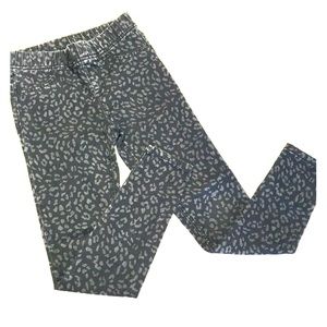 Black Cheetah Print Skinny Jeans