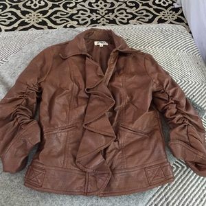 Trendy leather jacket