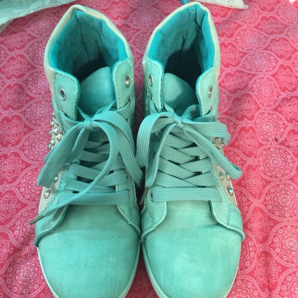 Cool teal high tops