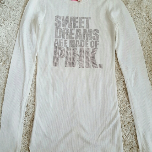 VS pink rhinestone waffle tee