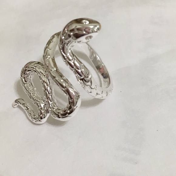 .925 Stamped Snake Shaped Ring - Picture 3 of 6