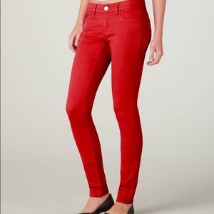American Eagle Red Stretch Skinny Jeans