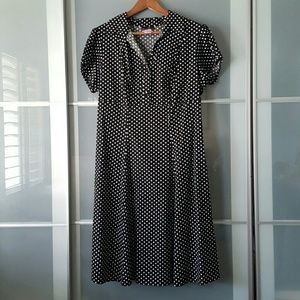 Black White Polkadot Dress