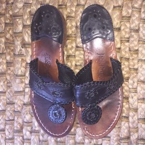 Jack Rogers classic Navajo black sandal