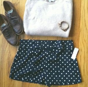 NWT Bow Front Polka Dot Shorts
