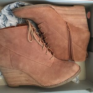 Lucky Suede Lace Up Booties