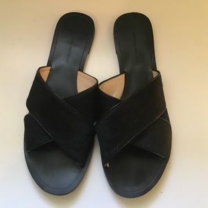 Banana Republic: black calfskin sandals