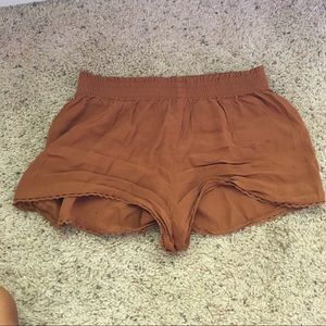 Suede Tan Shorts