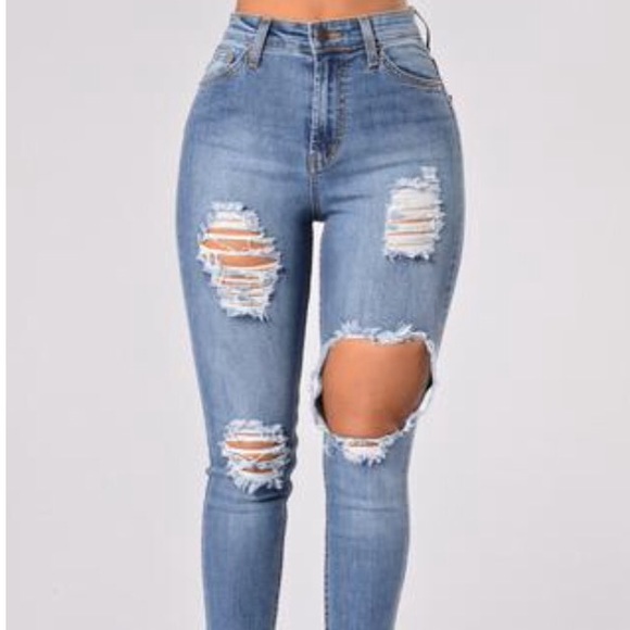 Fashion Nova Seek and Destroy High Waist Jeans