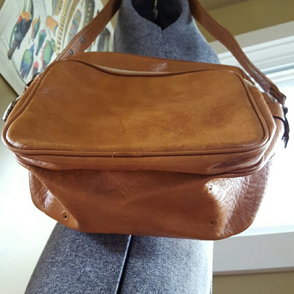 SOLD Vintage Brown Carry On Bag - Picture 3 of 4