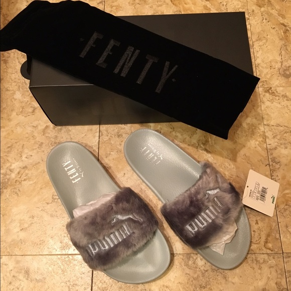 Rihanna FENTY fur slides - Picture 3 of 3