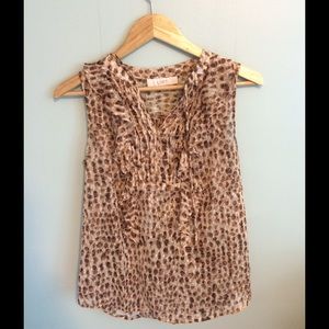 Cute Sleeveless Animal Print Blouse