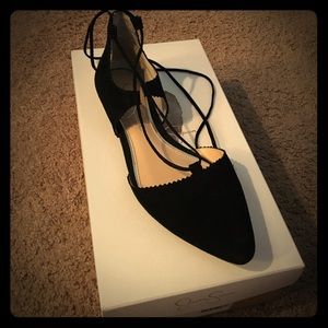 Jessica Simpson tie up flats