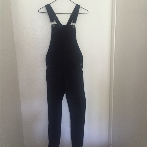 black skinny overalls sold