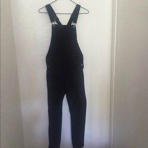 black skinny overalls sold