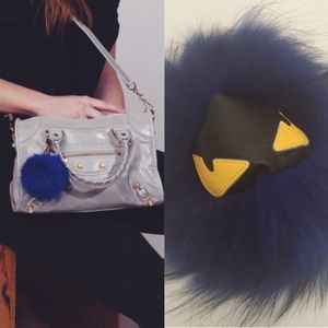Bundle moto bag + monster pom pom