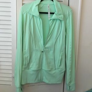 Lululemon mint zip up sweatshirt