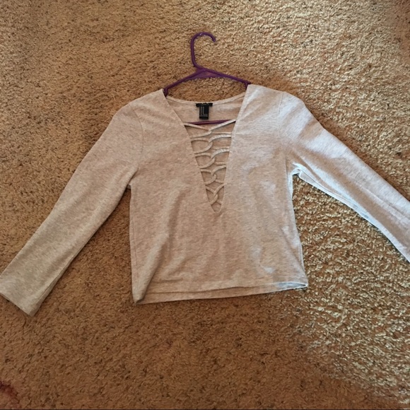 V Neck Criss Cross Top