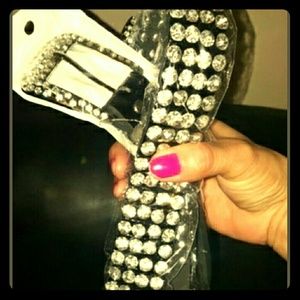 leather rhinestone