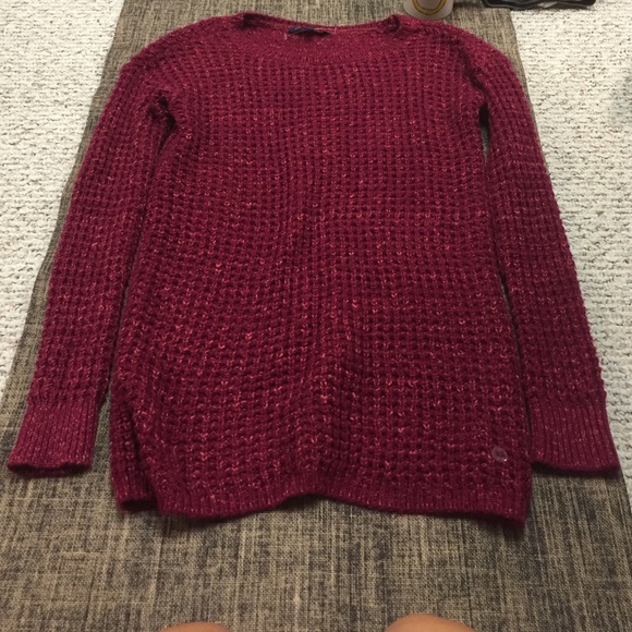 American Eagle Cranberry Sweater Dress
