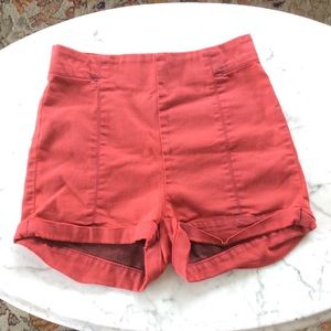 Cooperative High Waisted Retro Red Pin Up Shorts 4