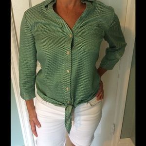 Long Sleeve Button-down Tie at the Bottom Blouse