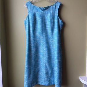 Talbots-Sky blue & white woven dress - SALE