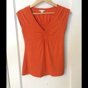 Orange Cap Sleeve Top