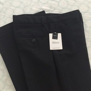 NWT Express The Editor Black Pinstripe Pants