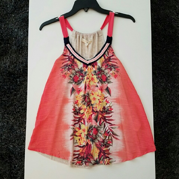 Tropical Floral Print Top