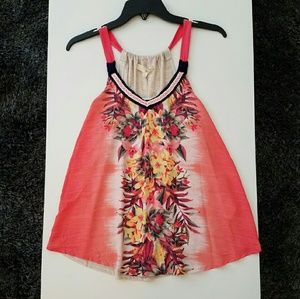 Tropical Floral Print Top