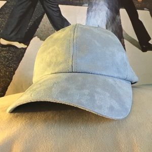 Tobi Velvet Baby Blue Baseball Cap