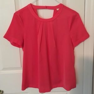 J Crew Pink silk top